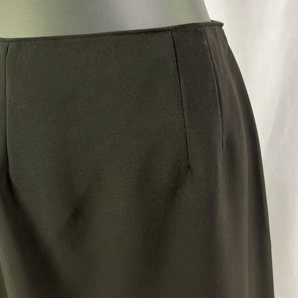 Talbots Black Gold Side Button A-Line Midi Skirt - Picture 11 of 15